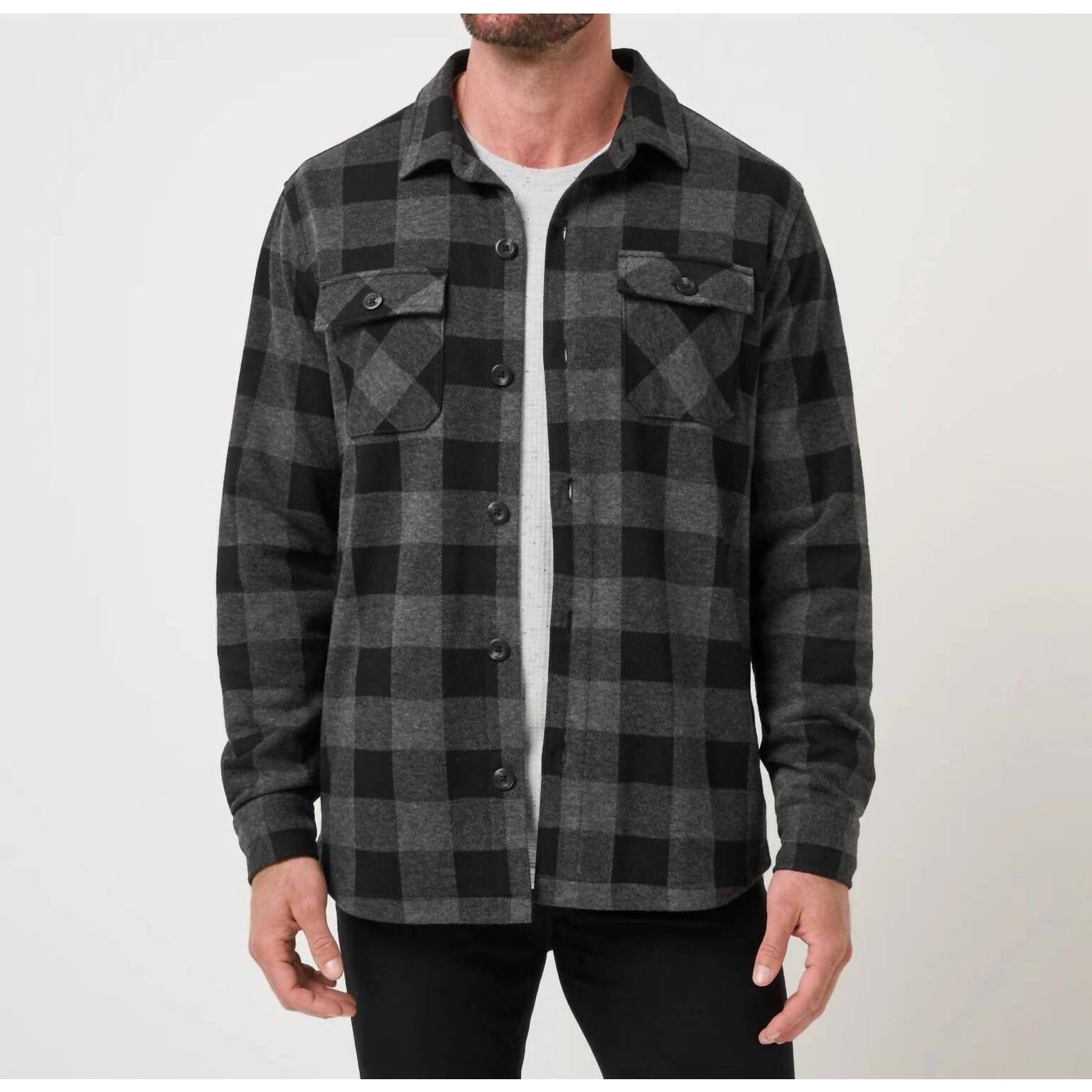 New Travismathew Return Flight Jacket In Black/Grey